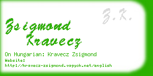 zsigmond kravecz business card